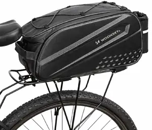 Wozinsky Rear Bicycle Bag Basket 14 L Polyester Polyurethane EVA Black