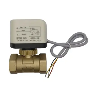 HiSmart Motorizēts lodveida vārsts 220V DN25 1 colla misiņš ūdens sistēmām