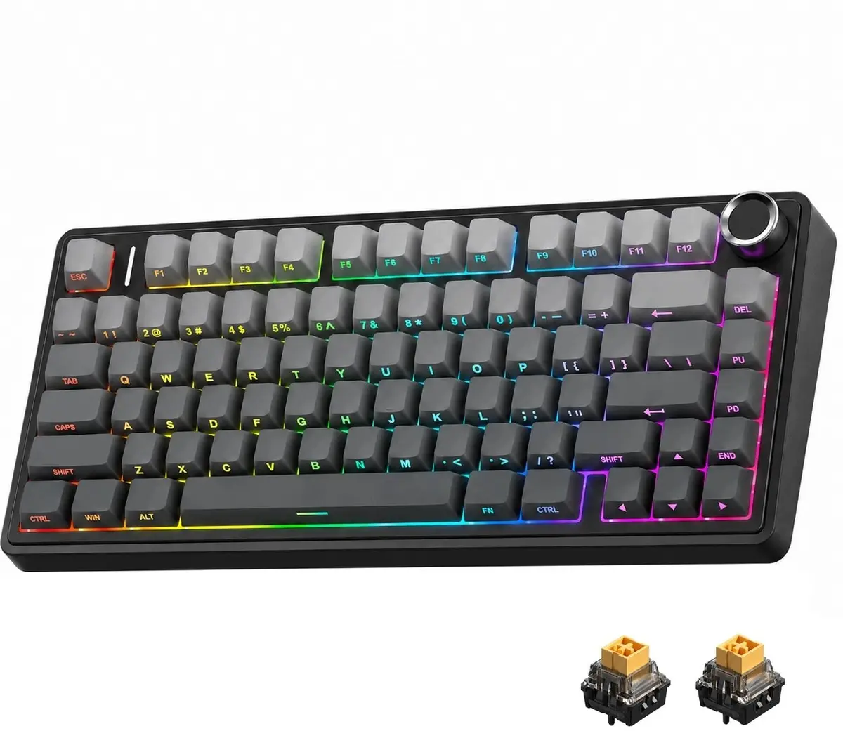 AULA F75HE Gradient Grey Black tastatūra
