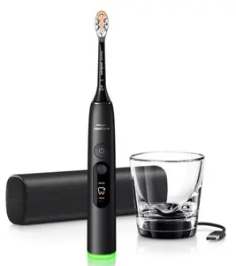 Philips DiamondClean 8500 HX8513/12 Sonic Toothbrush for Adults with Li-Ion Battery, 6 Operating Modes, Charging Travel Case and Glass
