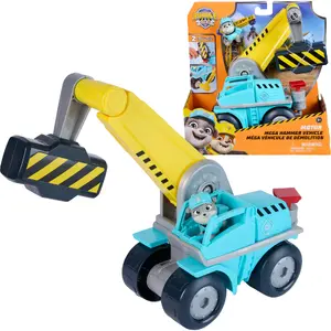 spinmaster Rubble & Crew Mega Hammer Construction Truck 10-Inch with Motor Action Figure Multicolour Age 3+