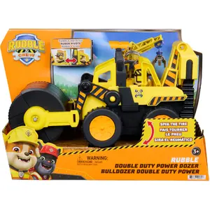 Spinmaster Rubble & Crew Rubble's Double Duty Power Vehicle Bulldozer Plastic Multicolour 3 yr(s) with 42 cm figure