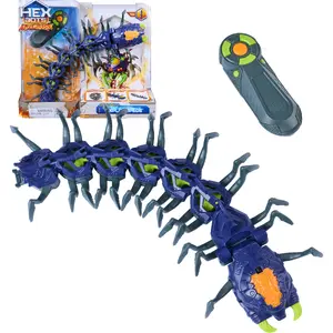 spinmaster HEX BOTS Explodapede Remote Control Robot Centipede Toy with Light Up Eyes and USB-C Cable for Kids Ages 4 and Older