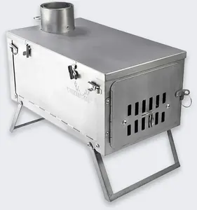 Unilight WinnerWell Medium Folding Titanium Tent Stove with Roll-Up Chimney