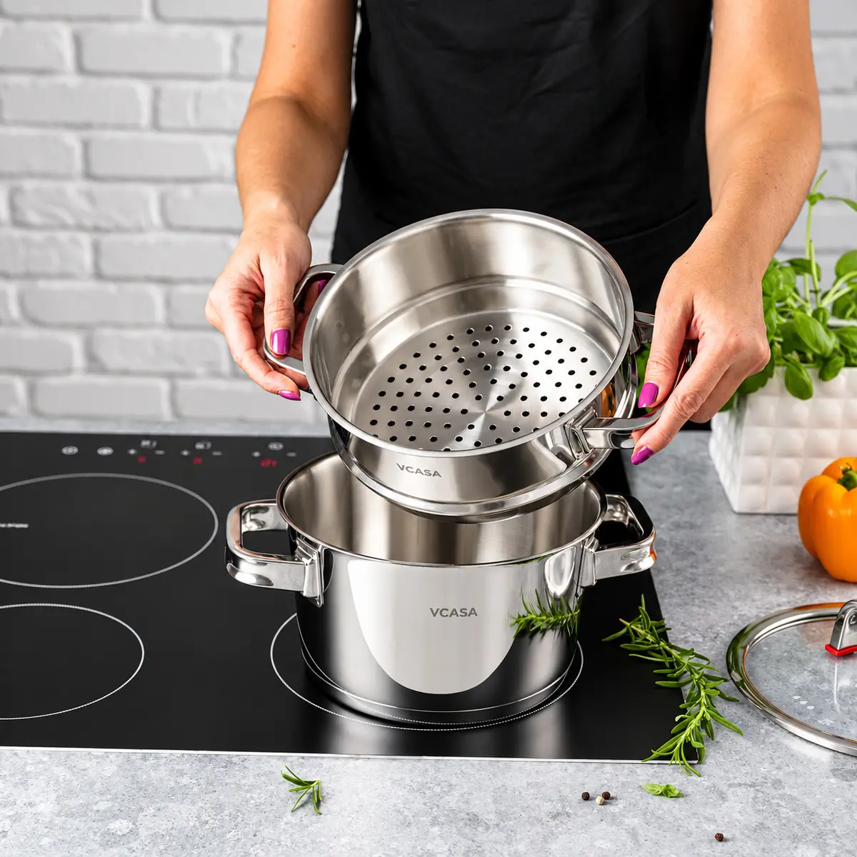 Sierra Steamer Pot 3.5L Stainless Steel Photo 4