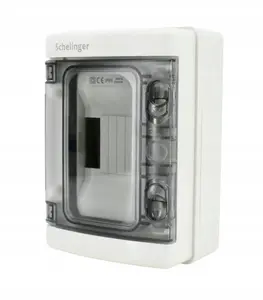 Распределительный щит наружный герметичный Bemko Schelinger IP65 1x4P с клеммами 4N+4PE A80-RHN-IP65-NPE-04P