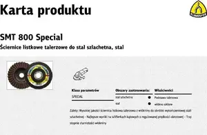 Klingspor LAMELKA SMT800 GRANULACJA MEDIUM 125MM 278499 [jm.SZT] - PA9 125MEDIU