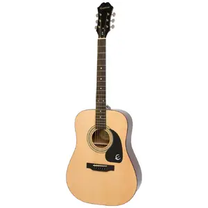 Epiphone Songmaker DR-100 Natural Acoustic Guitar with Spruce Top Mahogany Back and Sides 6 Strings 20 Frets Right-Handed Natural Wood