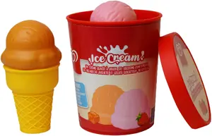 CASDON Toy Play Ice Cream Tub Strawberry & Caramel 31850