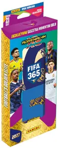 PANINI Futbola kartītes FIFA 365 2027 Collector's Can 2 komplekts ar 2 paciņām 6 speciālajām kartītēm 1 limitētā izdevuma karti un Momentum kartēm