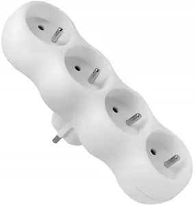 Schneider Electric Konnoc DX-FB04 Power Splitter with 4 Round Sockets in a Row