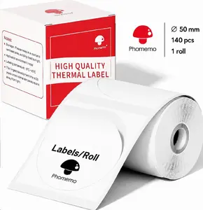 Phomemo Etykiety okrągłe białe 50x50mm 140 szt. do M110, M220, M221 (10200703356)