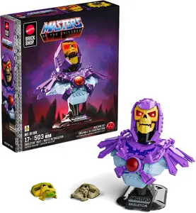 MATTEL Masters of the Universe Skeletor Bust Building Set 503 Pieces Plastic