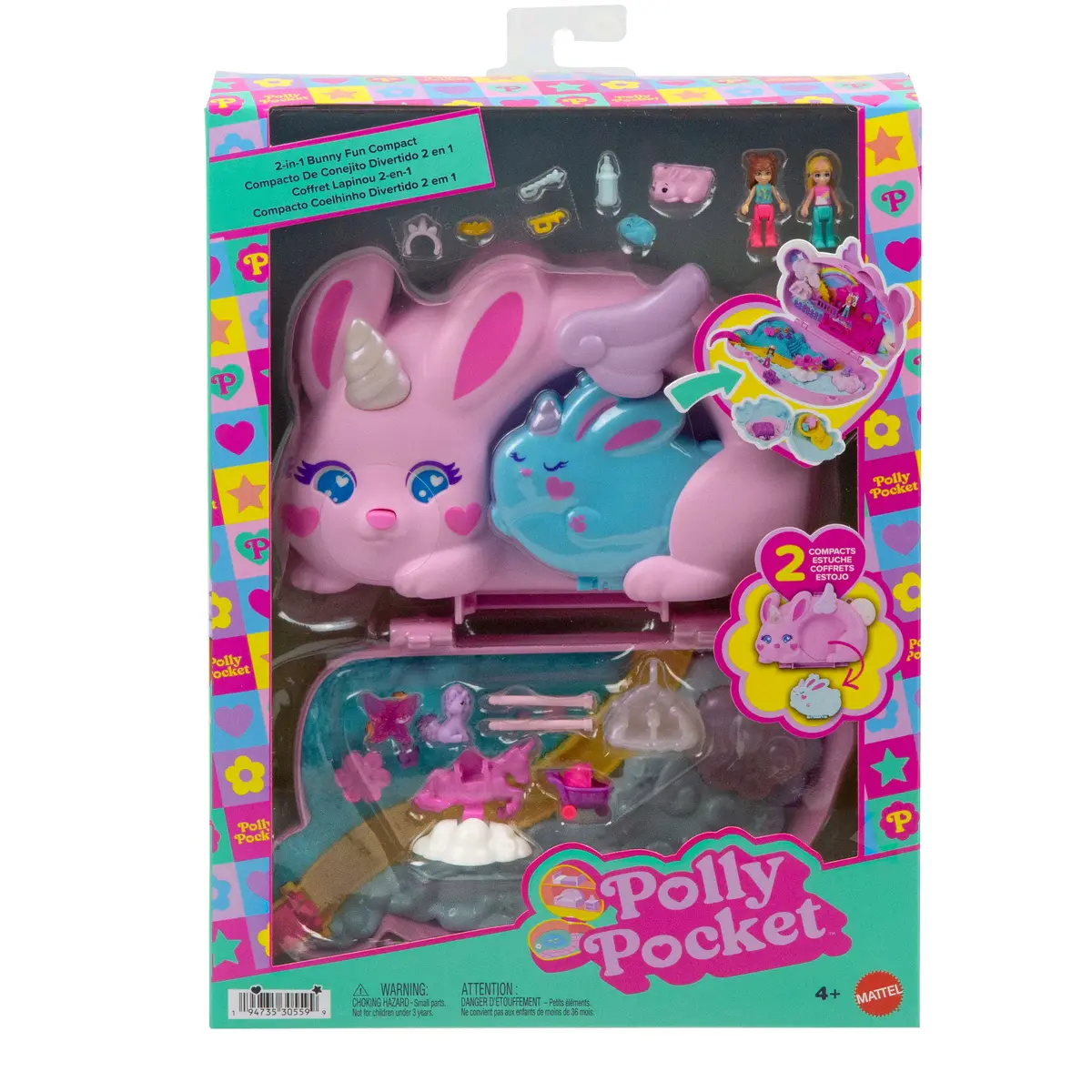 POLLY_POCKET Bunny Fun Compact Playset Photo 7