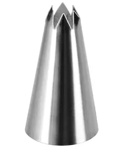 ORION 153008 Zvaigznes formas konditorejas uzgalis no nerūsējošā tērauda 2.4 cm diametrs 4.8 cm augstums