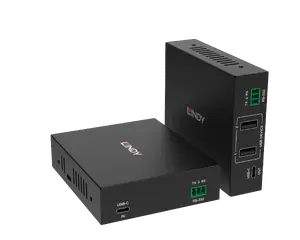 Lindy 39340 Optiskais USB-C 4K60 video un datu pagarinātājs ar USB 2.0 un RS232