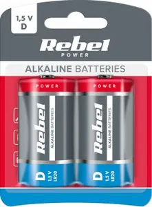 Rebel D R20 Zinc Carbon Batteries 2-pack