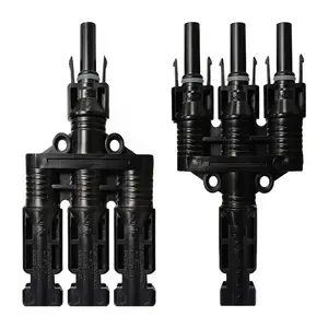 Allpowers T Solar Connector for Parallel Connection up to 3 Photovoltaic Panels IP67 PPO M/FFF and F/MMM Splitter