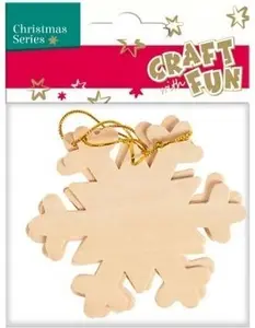 Craft with Fun Деревянное декоративное украшение снежинка 3 шт