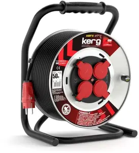Kerg W2432 50m Drum Power Extension Cord H05RR-F 250V Red
