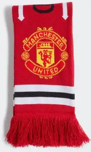 Adidas Manchester United KT0661 Scarf Black Red White Acrylic Neckwear