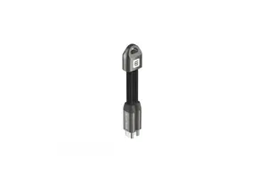 Кабель Evelatus TKCB-1045 USB to C PD для быстрой зарядки силиконовый с брелком 100Вт 5А серый