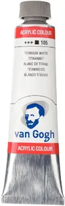 Talens Van Gogh akrila krāsa tūbiņā Titāna balts 105, 40 ml