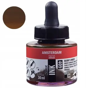 Amsterdam Acrylic Ink Bottle 409 Burnt Umber (ROY-17204090)