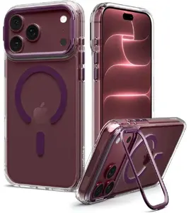 Spigen Etui Ultra Hybrid Optik S MagSafe do Apple iPhone 17 Pro Max / 18 Pro Max Clear/burgundy (SPN17687)