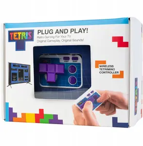 naszswiat Retro Arcade Tetris TV Game Console Plug and Play Wireless Controller