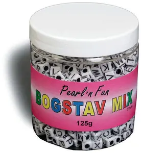 REVELL TOYMAX Pearl`n fun Letter Beads 7 mm Black and White 125 g Tub