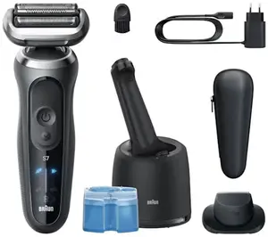 Braun Series 7 72-G7200СС Foil Shaver Trimmer Black AC/Battery Stainless Steel