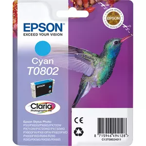 Картридж Epson Claria Photographic Ink T0802 Cyan