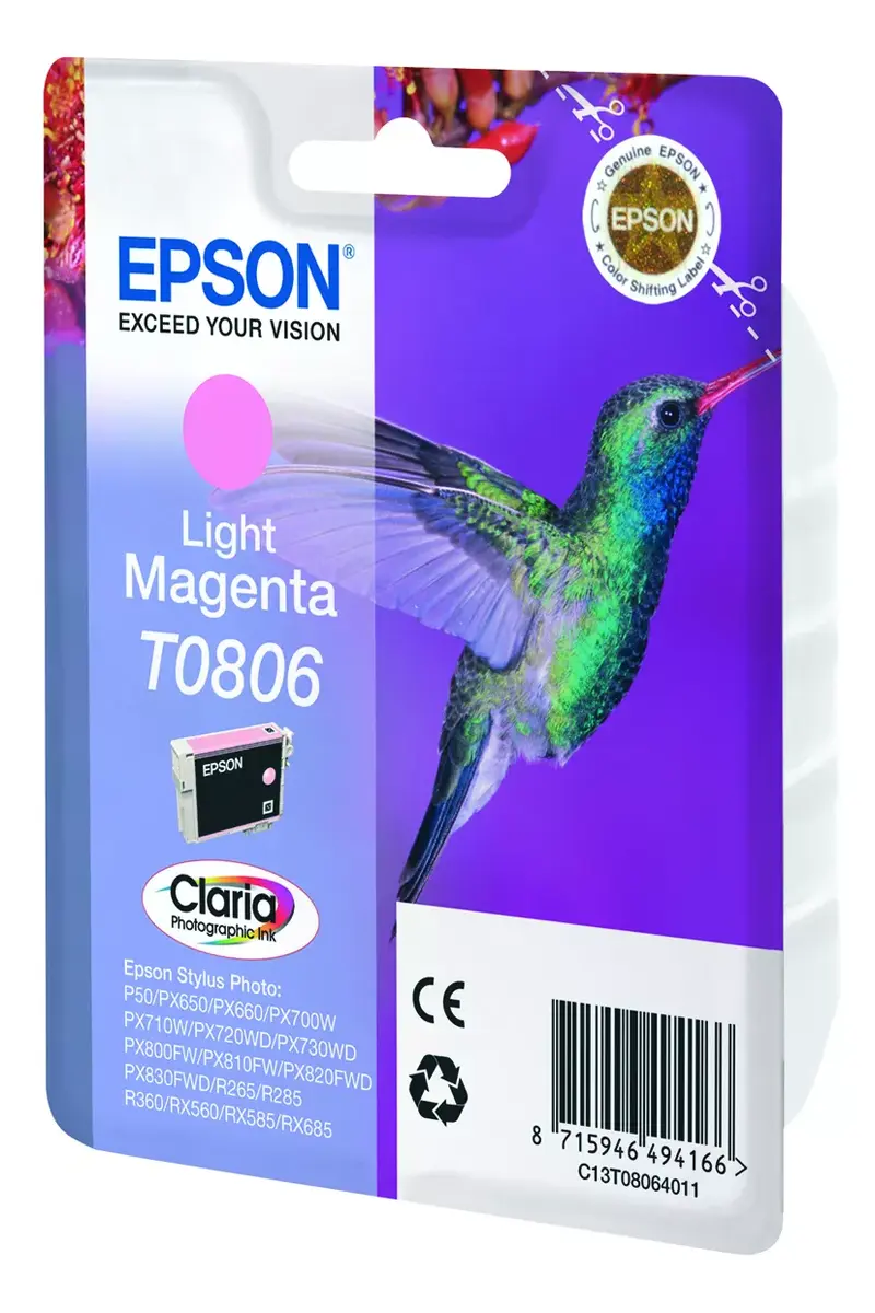 Kārtridžs Epson Hummingbird T0806 7.4ml Gaiši magenta Photo 2
