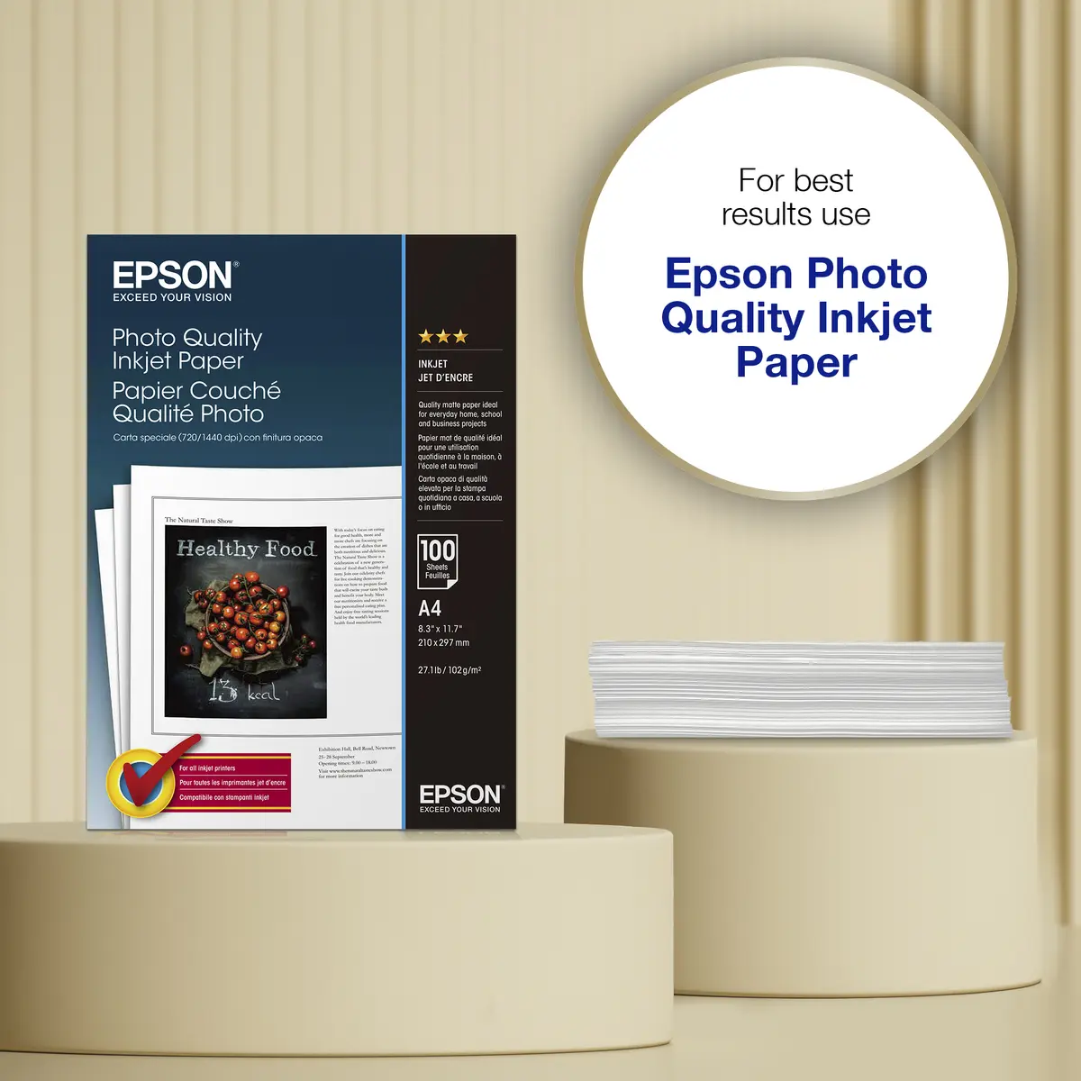 Epson A4 Foto Kvalitātes Tintes Papīrs 100 Loksnes Photo 2