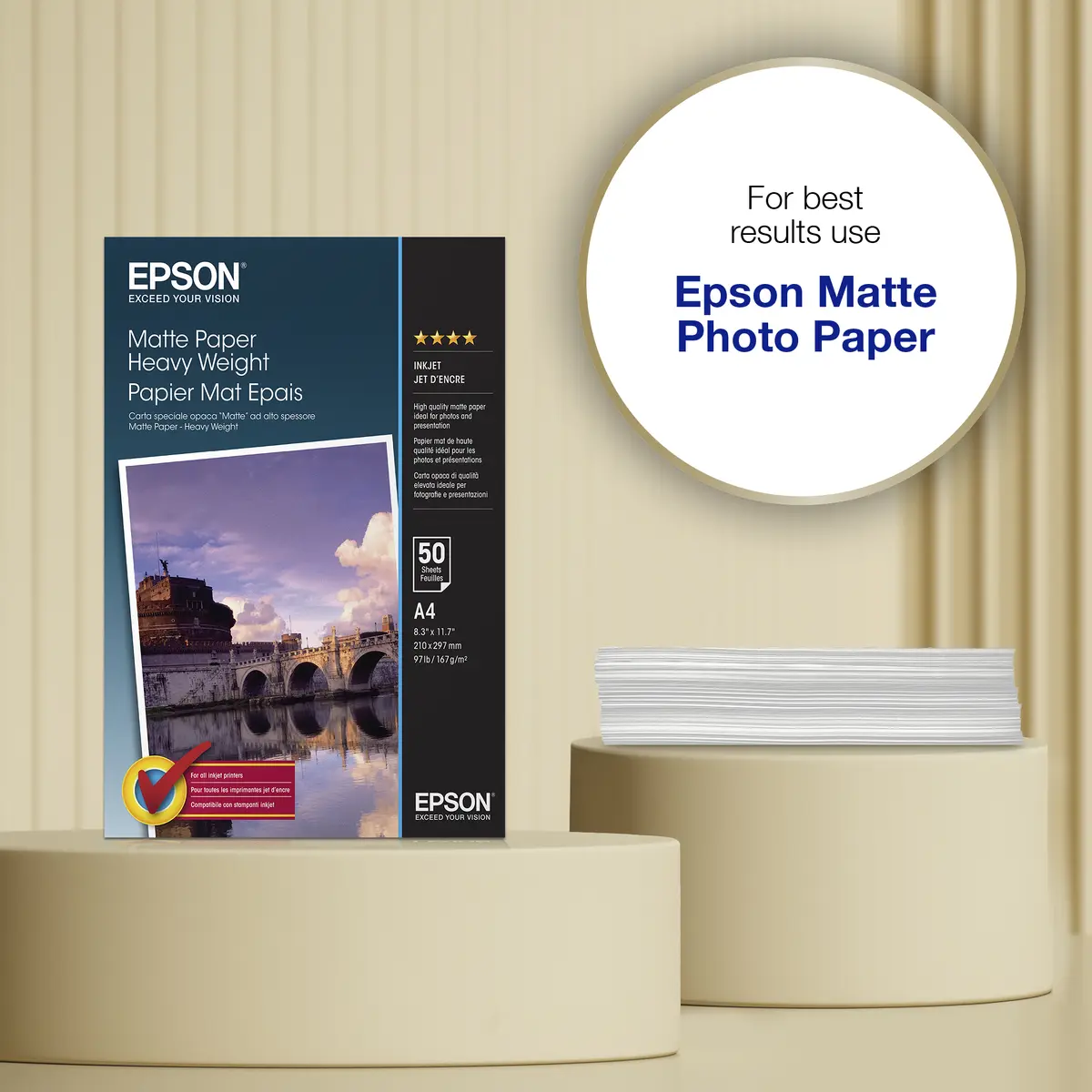Матовая бумага Epson A4 167г/м² 50 листов Photo 5