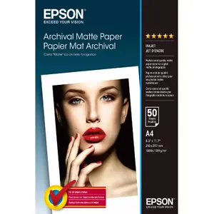 Arhivējošā matētā papīrs Epson C13S041342 A4 50 lapas