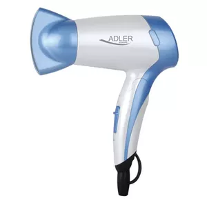 Matu fēns Adler AD 2222, 1200 W, 2 ātrumi, zils/balts, ar karāšanas cilpu