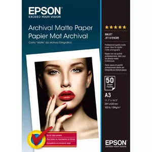 Archival Matte Paper Epson C13S041344 A3 189g/m² 50 Sheets