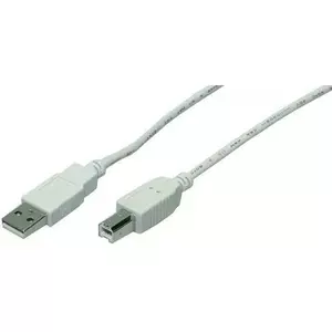 USB kabelis LogiLink 1.8m USB 2.0 USB A USB B Pelēks