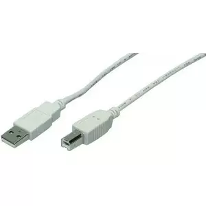 USB 2.0 kabelis LOGILINK 3 m — USB A uz USB B, pelēks