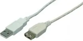 USB kabelis LogiLink 2m USB 2.0 USB A Pelēks