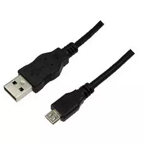 LogiLink 1m USB A-USB Micro B USB kabelis USB 2.0 Micro-USB B Melns