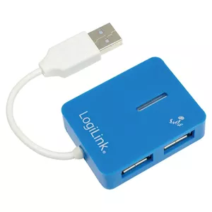 LogiLink USB 2.0 4-Port Hub 480 Мбит/с Синий