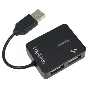 LogiLink USB 2.0 4-Port Hub 480 Мбит/с Черный