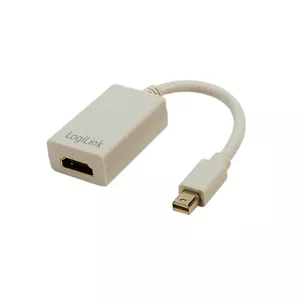 Video cable adapter LOGILINK Mini DisplayPort to HDMI Type A CV0036A, 0.1 m, grey
