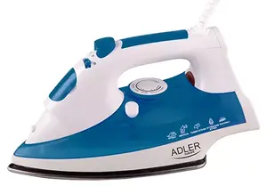 Утюг Dry & Steam Adler AD 5022 — 2200 Вт, керамическая подошва, регулируемый и вертикальный пар, термостат, LED-индикатор