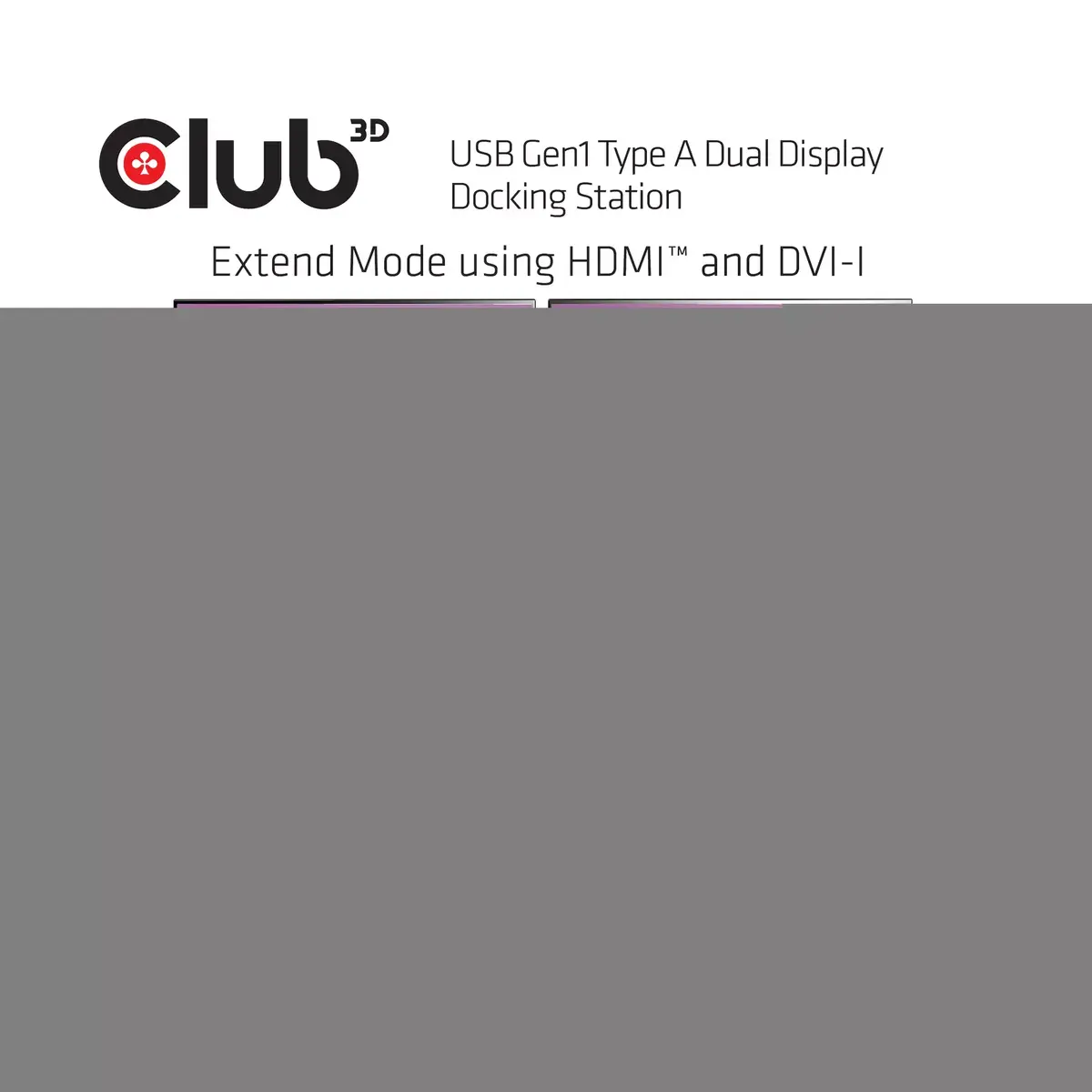 Док-станция CLUB3D USB Gen1 Type A Dual Display Photo 13