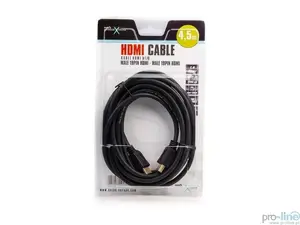 HDMI kabelis NATEC NKA-0367 — HDMI Type A male‑male, 4,5 m, melns