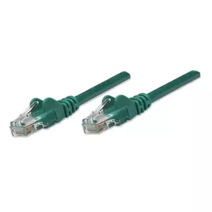 Intellinet Network Patch Cable, Cat5e, 0.5m, Green, CCA, U/UTP, PVC, RJ45, Gold Plated Contacts, Snagless, Booted, Lifetime Warranty, Polybag